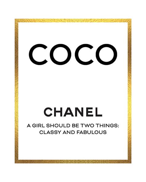 free coco chanel printables.